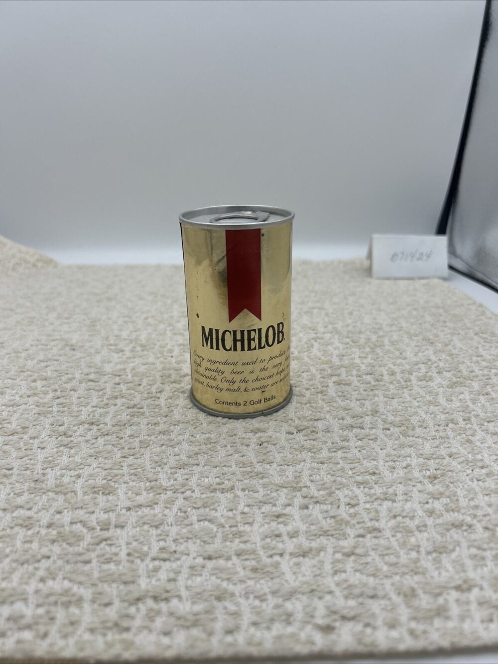 Novelty Michelob Beer Can W 2 Golf Balls Inside, New Unopened